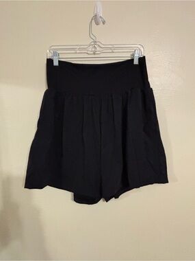 Halara Black Flowy High Waist Athletic Shorts Plus Size 1X